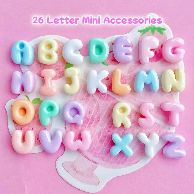 Handmade Mini Letter Charms for Crafty DIY Phone Cases and Personalized Hair Clips