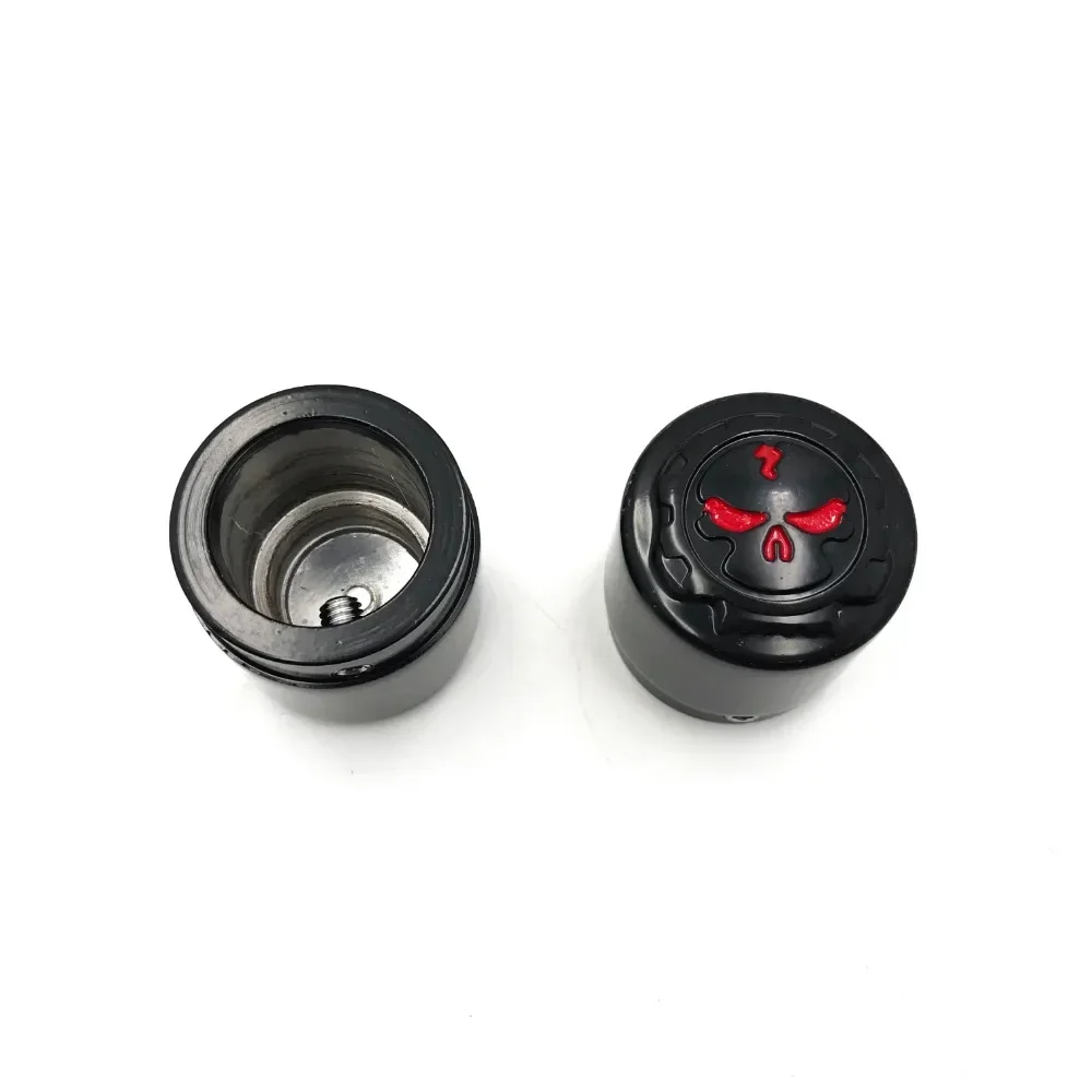 Motorcycle 29mm Axle Nut Cap Skull Zombie Emblem For Universal Harley Davidson Choppers Honda