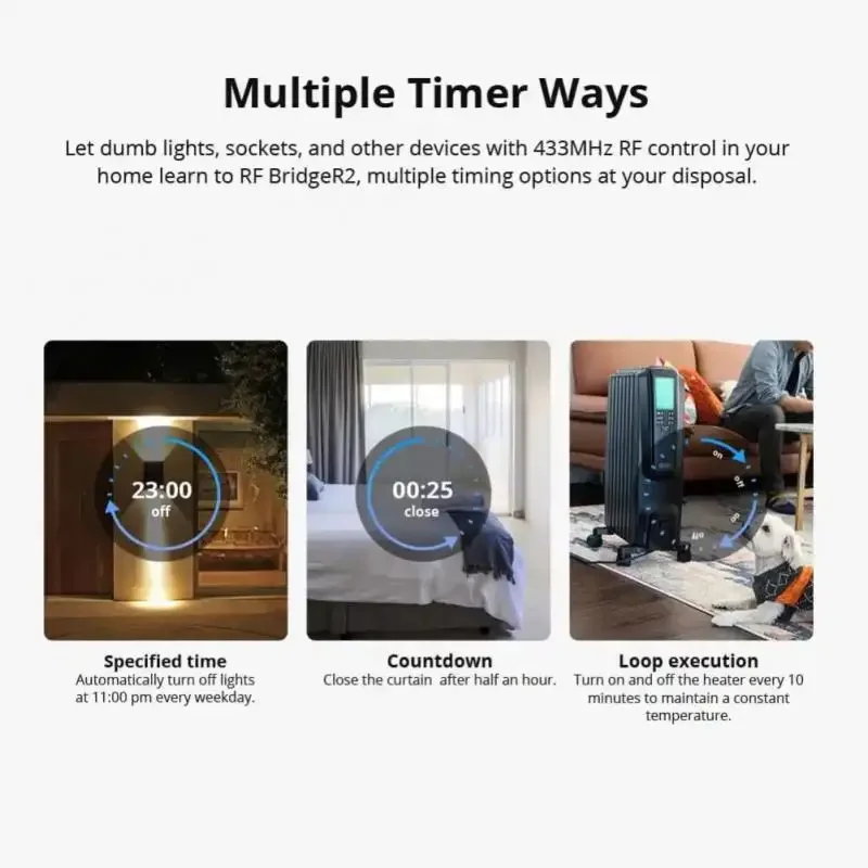 SONOFF-Pont RF Inter avec capteur de mouvement PIR3, porte et fenêtre, scène intelligente, contrôle de sécurité à domicile via EWeLink, Google Home, Alexa, DW2, 433MHz