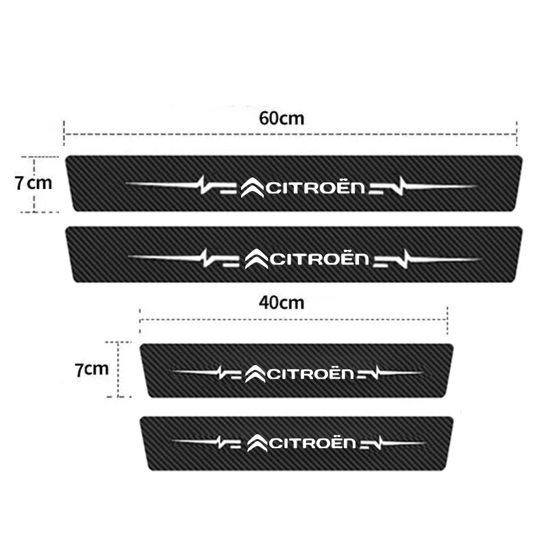 Carbon Fiber Car Door Threshold Tape Sill Protective Sticker for Citroen DS SPIRIT Jumper DS3 DS4 DS4S DS5 DS7 Berlingo C1 C2 C3