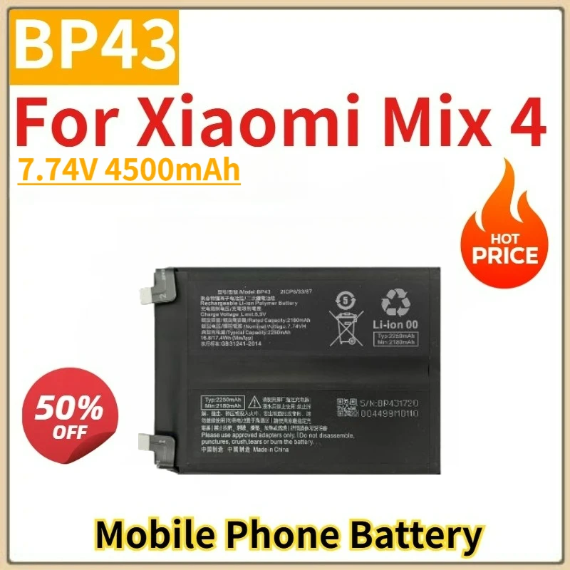 

BP43 Battery 7.74V 4500mAh For Xiaomi Mix 4 Brand New High Quality