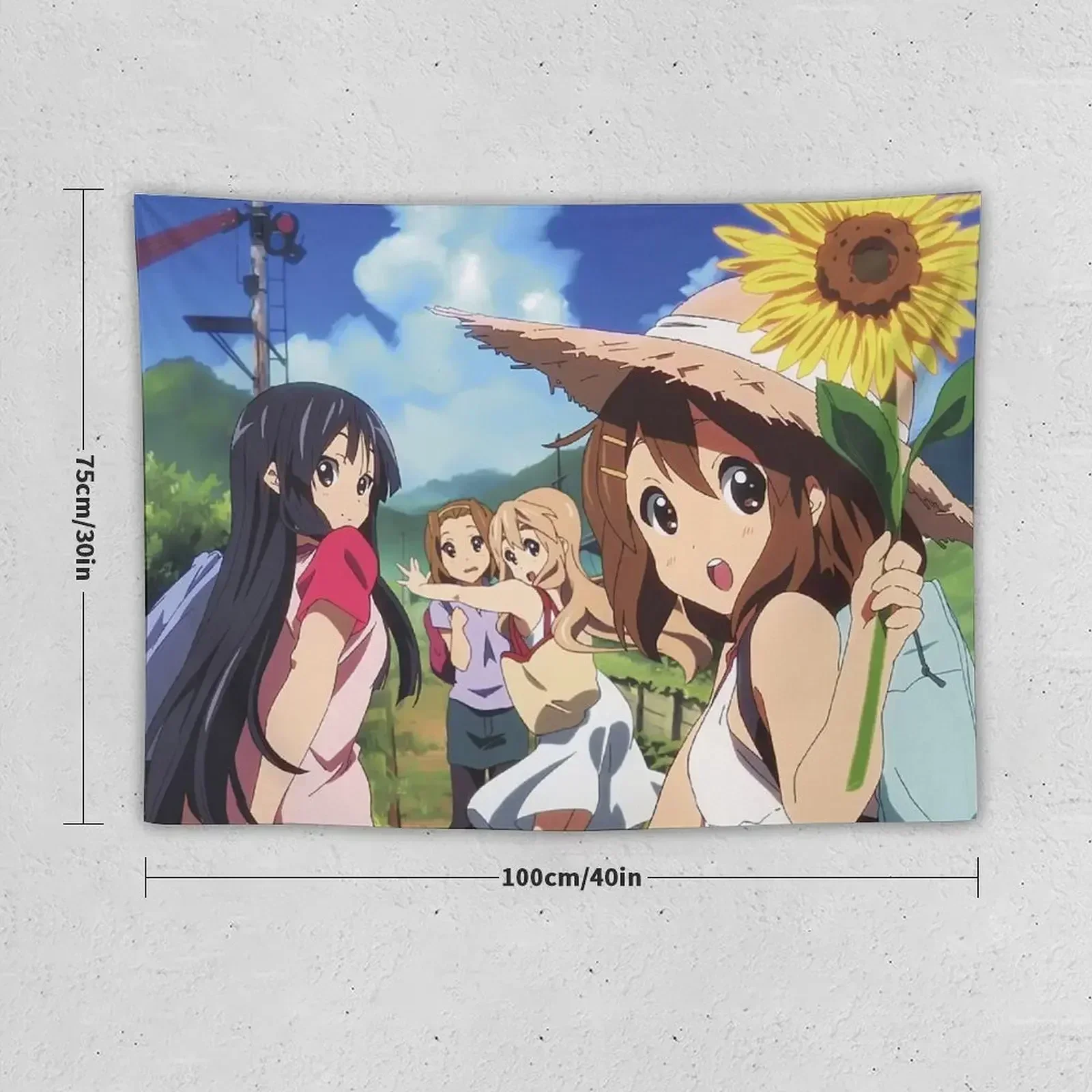 K-On! - Group Tapestry Aesthetics For Room Room Decorations Aesthetics Wall Hanging Decor Tapestry