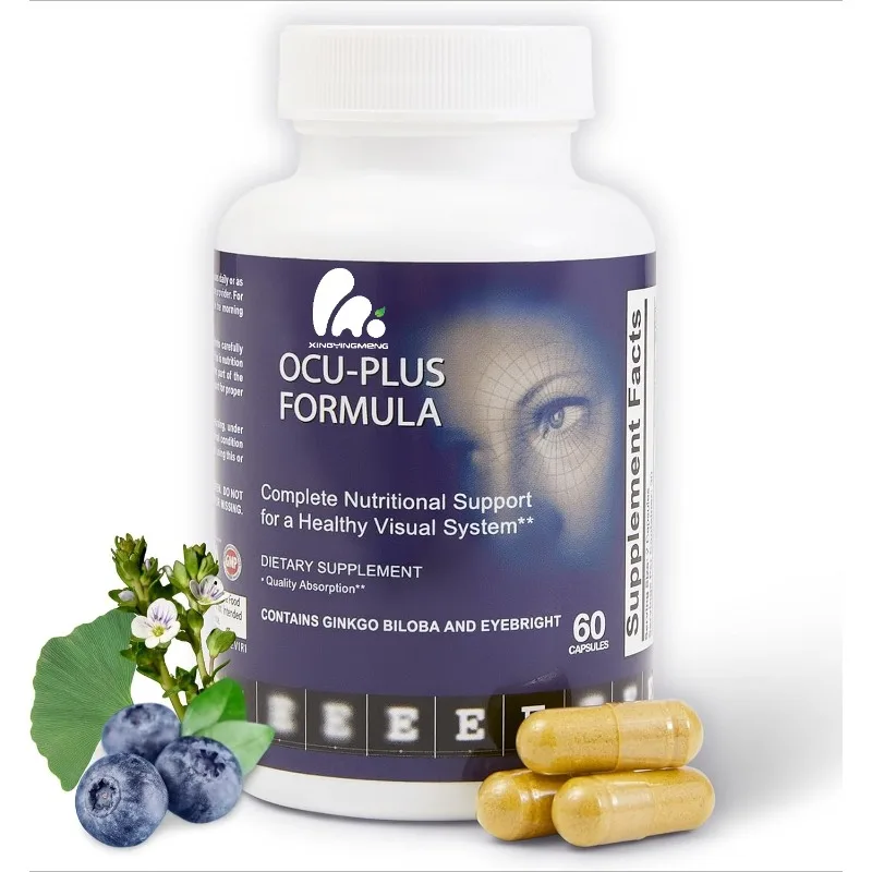 

Adult Eye Health Capsules contain lutein, zeaxanthin, zinc, vitamins, and quercetin