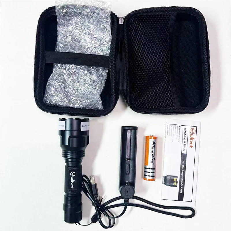 1Set Pet Supplies Wood's Lamp USB Charging Handheld Filter Light Pet Skin Diagnosis Accessories Clinic TW-80
