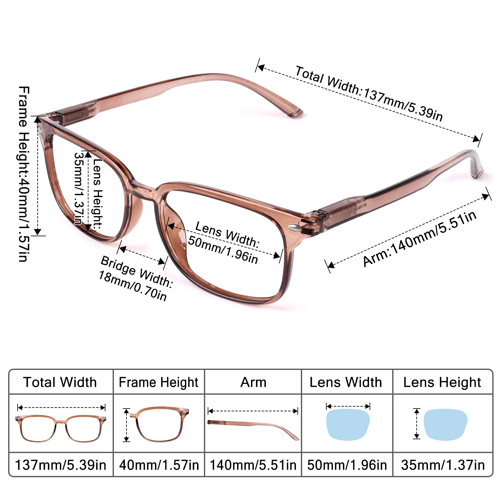 4 Pack Square Gradient Reading Glasses Blue Light Blocking Spring Hinge Unisex Presbyopia Eyewear Anti Eye Strain Readers