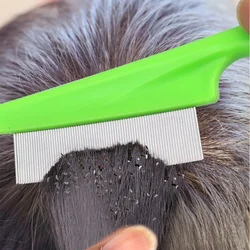 Cepillo suave para eliminar huevos de pulgas para perros pequeños, cepillo dentado fino para mascotas, peine para el vientre y el ojo de cachorro, producto para pelos de gato sin enredos