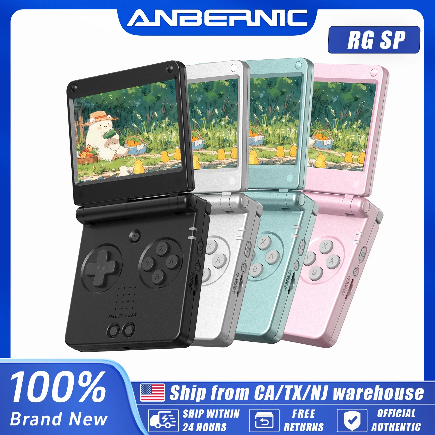 Retro Gaming La - Anbernic RGSP 3.4'' IPS Screen Flip