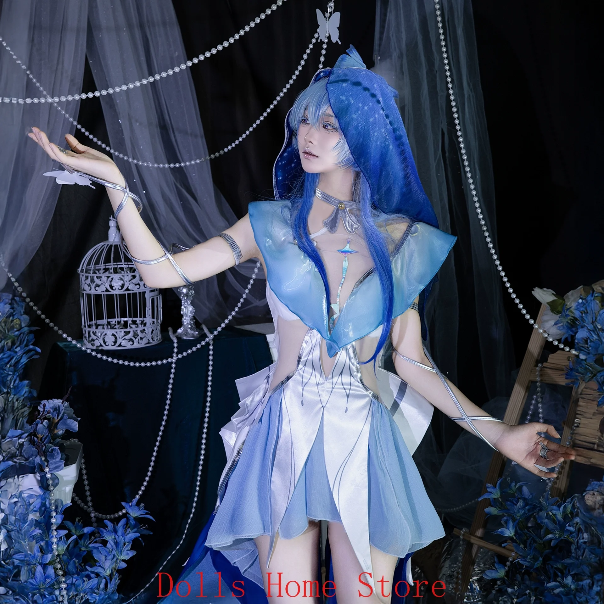 

Anime Wuthering Waves The Shorekeeper Cosplay Costume Dress Accessories Full Set Props Women Halloween Carnival Props