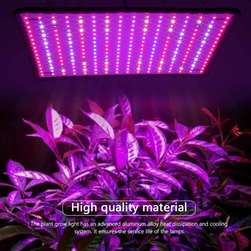 45W Full Spectrum Grow Light Red + Blue + White Square Full Spectrum Plant Light LED Grow Light for Sowing Grow Tent Greenhouse
