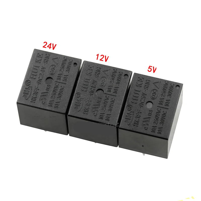 2PCS HK3FF-DC5V-SHG HK3FF-DC12V-SHG HK3FF-DC24V-SHG Volt Power Relay DC 5V 12V 24V 10A 5 Pins