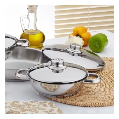 Of gulsan Omlet Set Steel 6 Piece Steel Cover 3 Size Oblate Steel Cookware