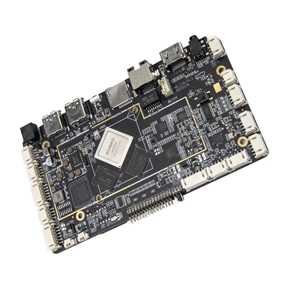 Android ARM RK3399 Board Support NFC 4G WIFI USB BT 4K POE Motherboard PCBA Low Power AI Industrial Board