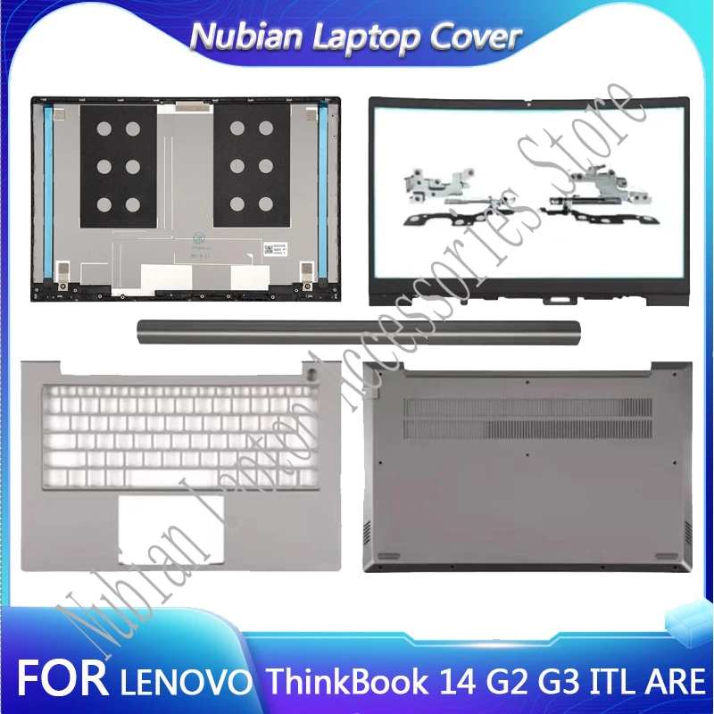 

For The New Lenovo ThinkBook 14 G2 G3 ITL ARE LCD Back Cover/LCD Front Bezel/Palm Rest/Bottom Cover/Hinge/Axle Cover Silver Grey