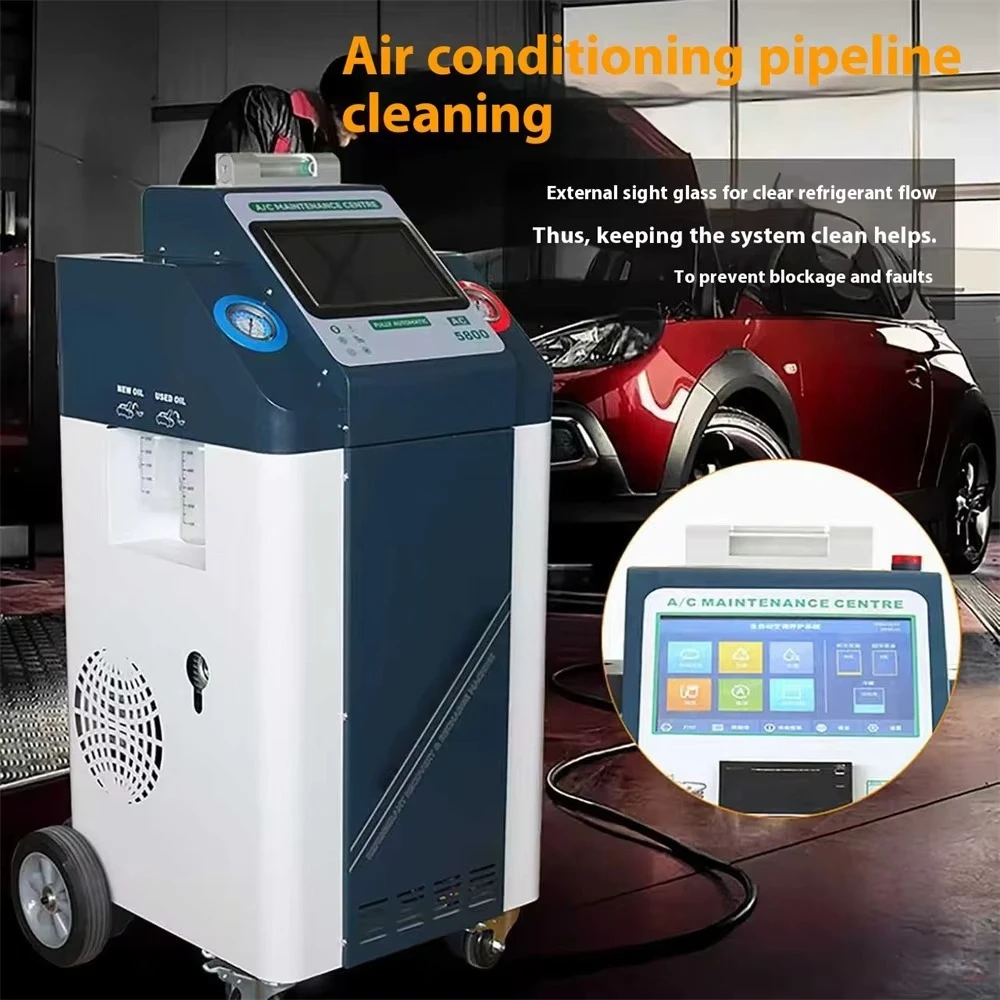 New Arrival Fully Automatic Air Condition Refrigerant Filling and Recovery Machine R134A or R1234YF for Car Maintenance