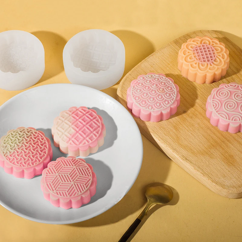 Figure Chinese Style Moon Cake Silicone Mold Cookie Mold Decoration Dessert Tool Handmade Baking