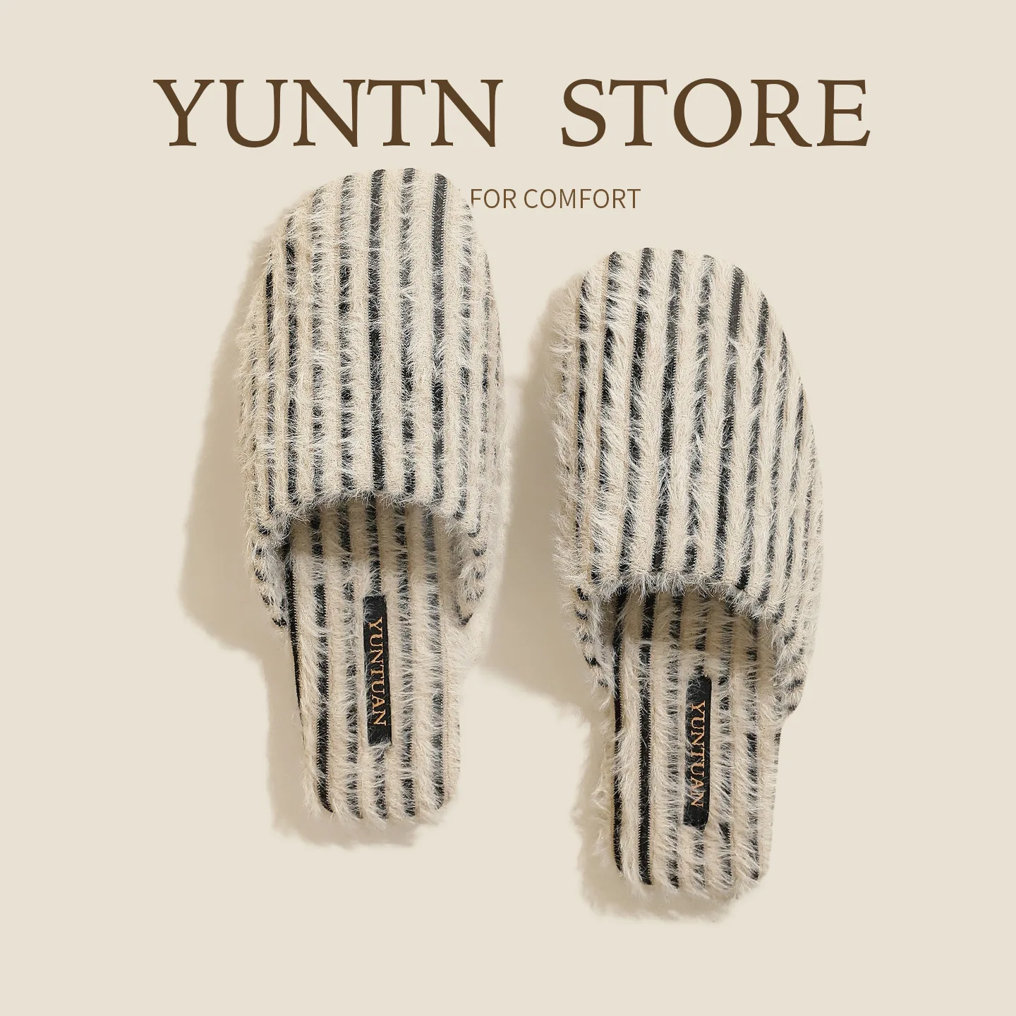 Women's/Men's Textured Plush Cotton Slippers | Winter Warmth & Non-Slip Grip Sole | Chic Home Footwear