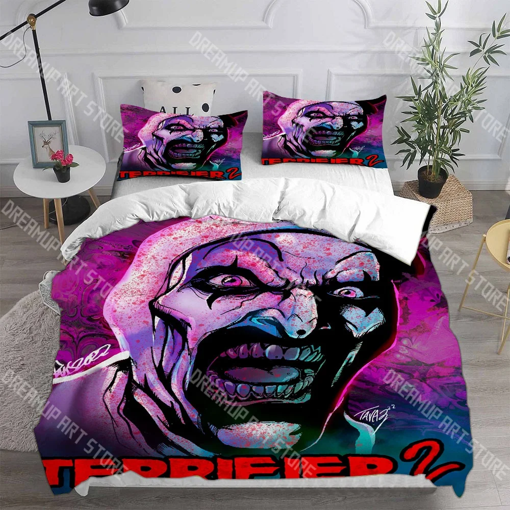 Fashion Terrifier 2 (2022) Bedding Set Single Twin Full Queen King Size Bed Set Kids Bedroom Duvetcover Sets Bed Sheet Set