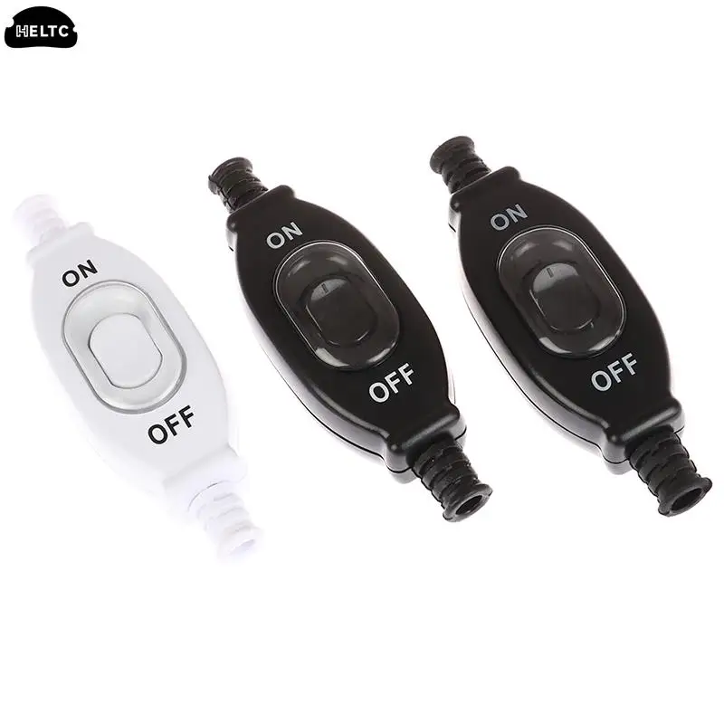 1PCS 3A 250V On/Off Waterproof In Line Switch Cord Switch Round Wire Silver Contact Double Cut Switch Dust Switch Cord Switch