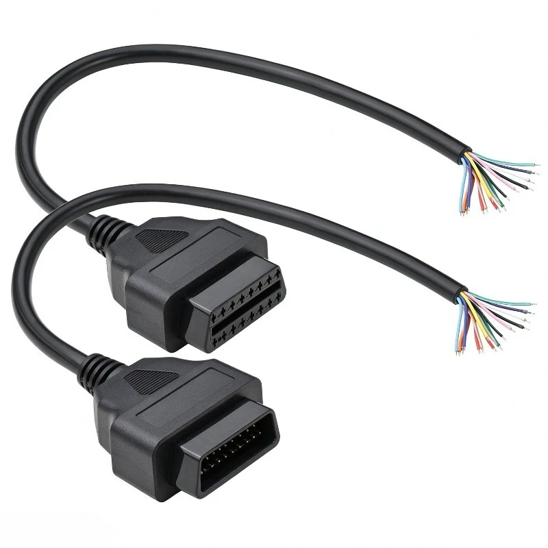 16 Pin J1962 OBD2 Pigtail Cable Male Female 2 Types Open End Bare Wire Full 16 Pins  DIY Diagnostic Extension Adapter for ELM327