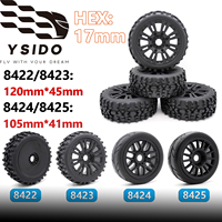 4PCS Rubber Thick Wheels 105/120mm Tyre 17mm HEX for 1:8 HPI WR8 HSP Hobao ARRMA Redcat Losi Kyosho RC Car On-Road Racing Buggy