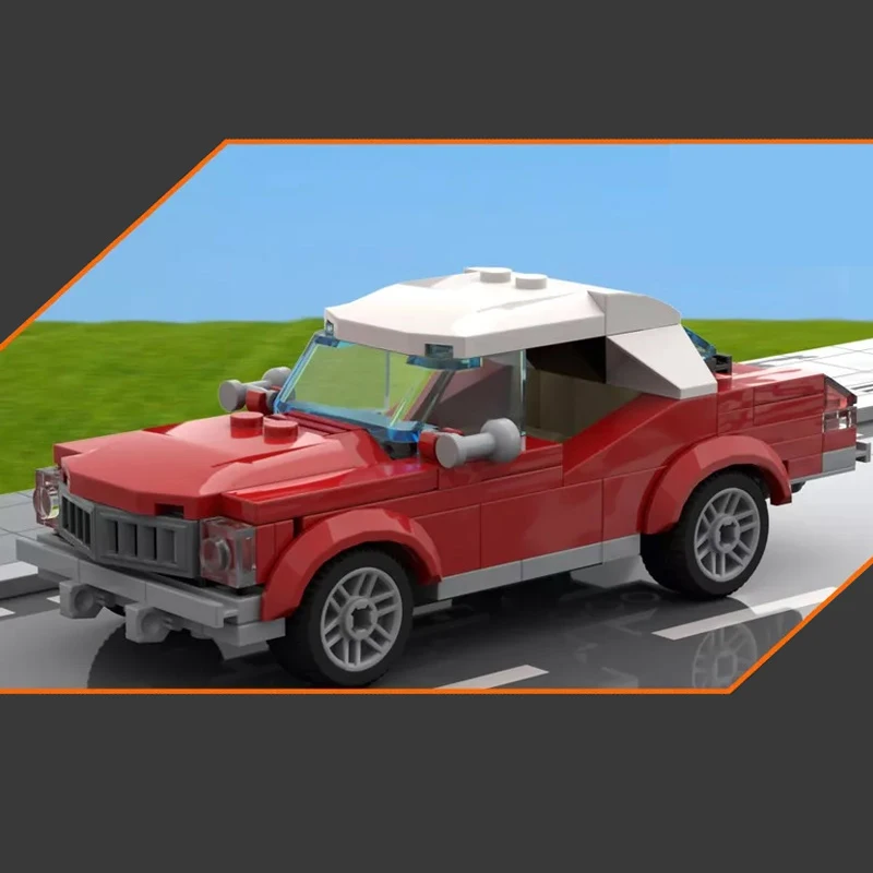 Klassisches Undercover-Auto-Taxi-Filmserie MOC-Bausteinset, Polizeiauto-Modell, DIY-Bausatz für Kinder, Spielzeug, Geburtstagsgeschenk für Jungen – Detail 4