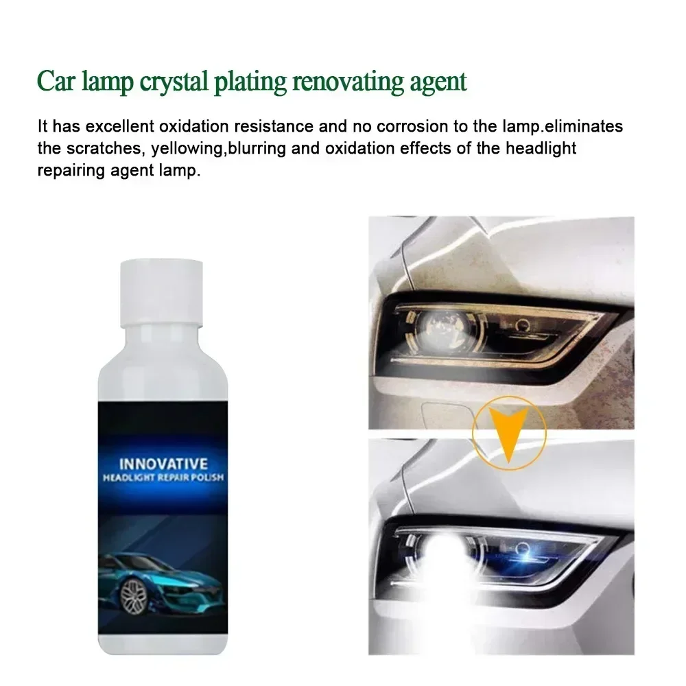 20ml Car Headlight Repairs Fluid Scratch Removal Oxidation Repair Polishing Lampshade Cleaning Tool Light Refurbishment Coating