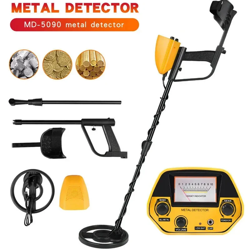 MD-5090 Metal Detector Portable High Precision Hunter Detector Underground Gold Detector Metal Length Adjustable Treasure Seeker