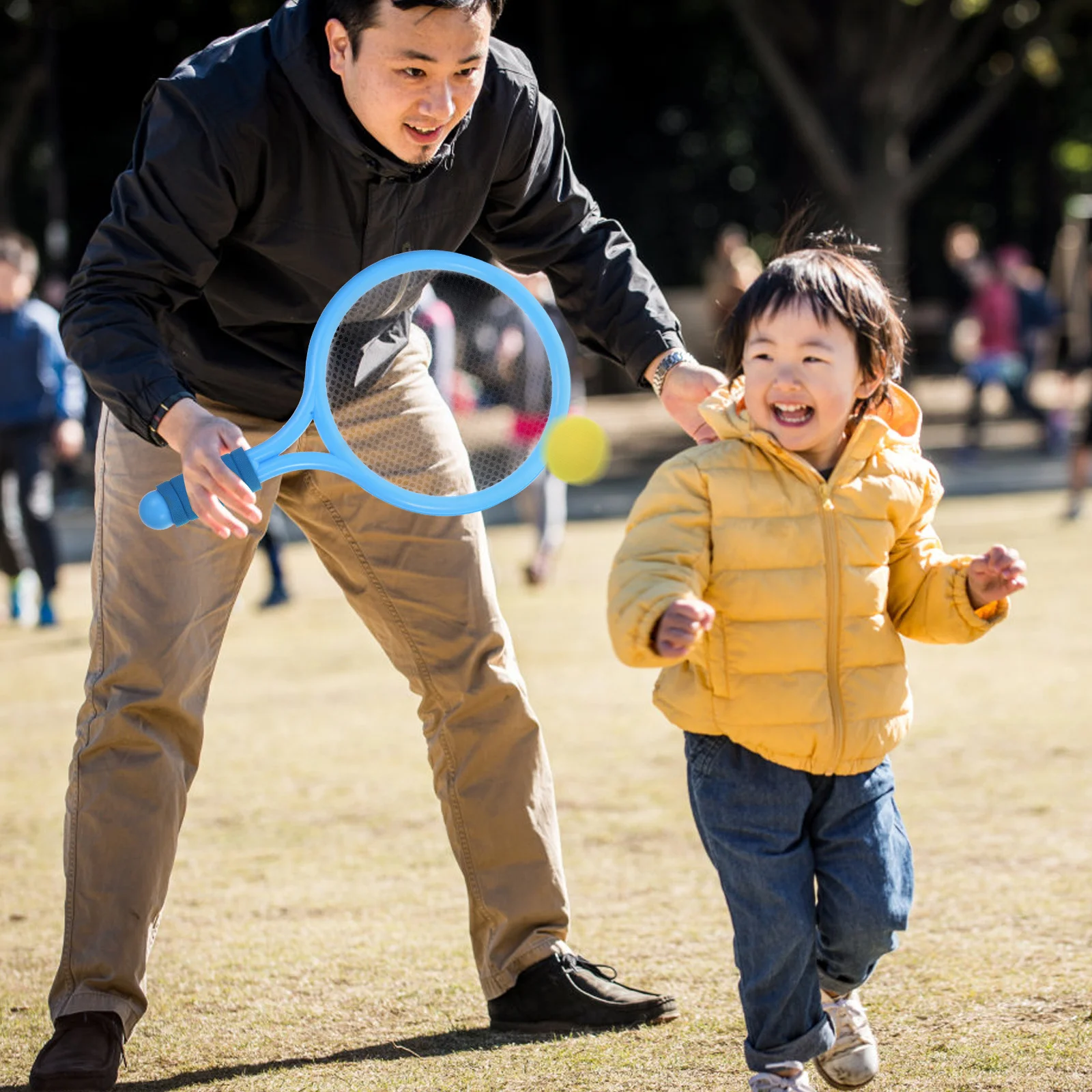 

2pcs Tennis Rackets Set For With Balls Lightweight Short Handle Large Hitting Area Outdoor