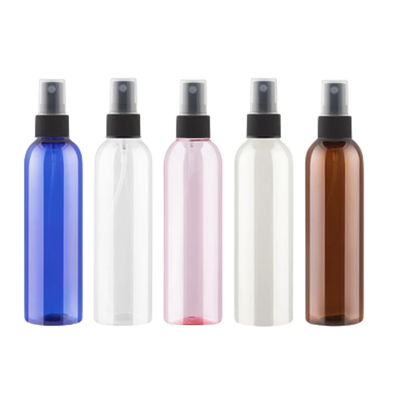 

20Pcs Plastic Spray Mist Bottle 200ML Empty Round Shoulder Black White Pump Cosmetic Refillable Hand Sanitizing Spray Bottles