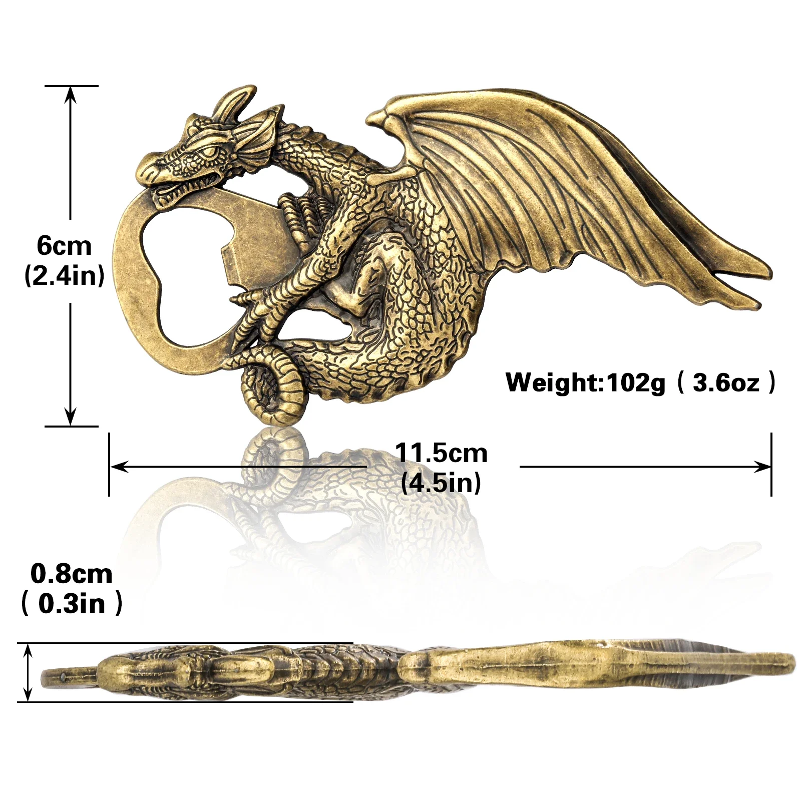 Wholesale 5pcs Retro Fly Dragon Handle Metal Beer Openers Unique Beer Gift Kitchen Bar Party Accessories Tools Bottle Openers