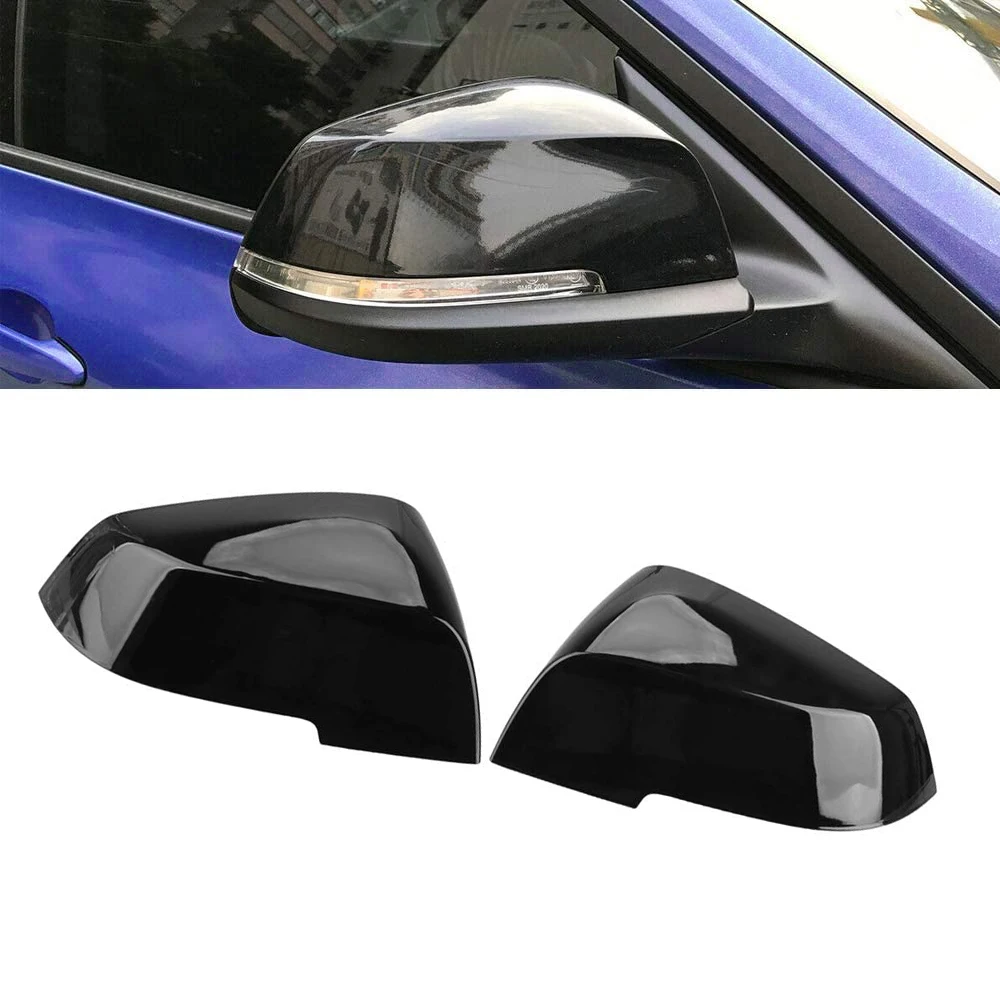 

2PCS Gloss Black Side Rearview Mirror Cap Wing Mirror Cover for BMW 1 2 3 4 Series X1 F20 F21 F22 F23 F30 F31 F32 F33 F36 E84