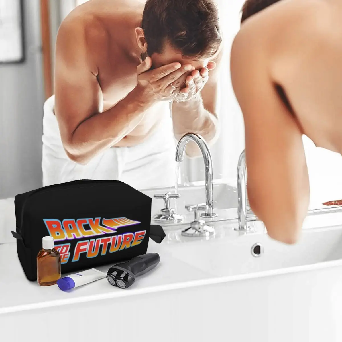 Back To The Future Movie Logo Pencil Case for Students Pen Box Pencil Bag Stationery Supplies Women Cosmetic Bag