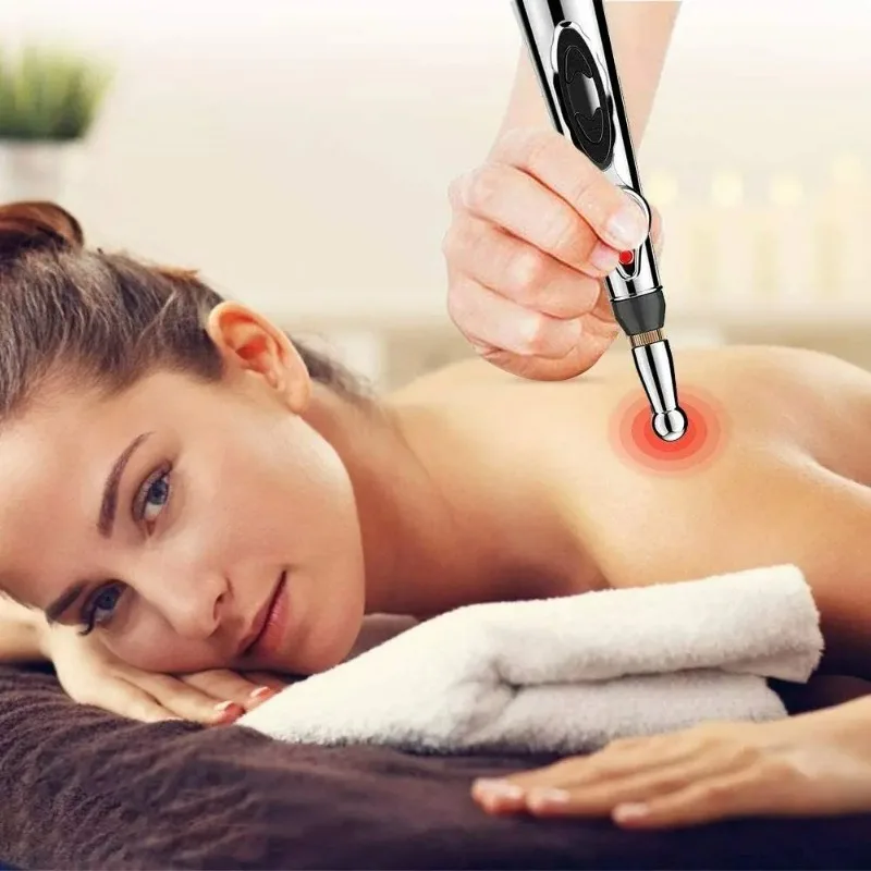 Electronic Acupuncture Pen 3 Heads Pulse Meridian Energy Point Massage Pen Electric Meridians Laser Therapy Heal