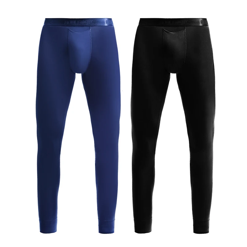 5PCS Long Johns, men's thin cotton and wool pants, underpants, men's leggings, spring and winter thermal pants
