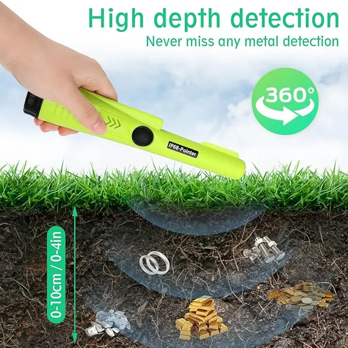 Depth Metal Detector 360 Degree Professional Handheld Gold Treasure Underground Tracker Seeker Finder Kids Toy 3 Pieces Per Set