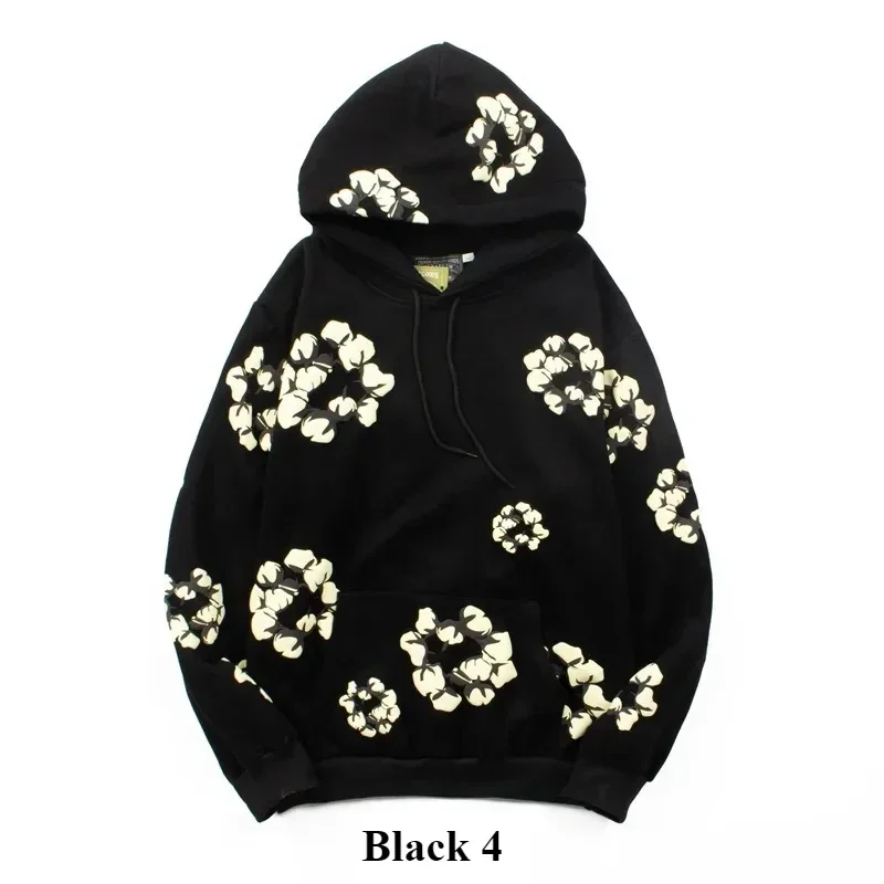 Wreath Hoodies Y2k Men Streetwear 3D Foam Cotton Women Sweatshrts Thicken Pullovers Kakazzy Hoodies Fashion Man Winter Clothes