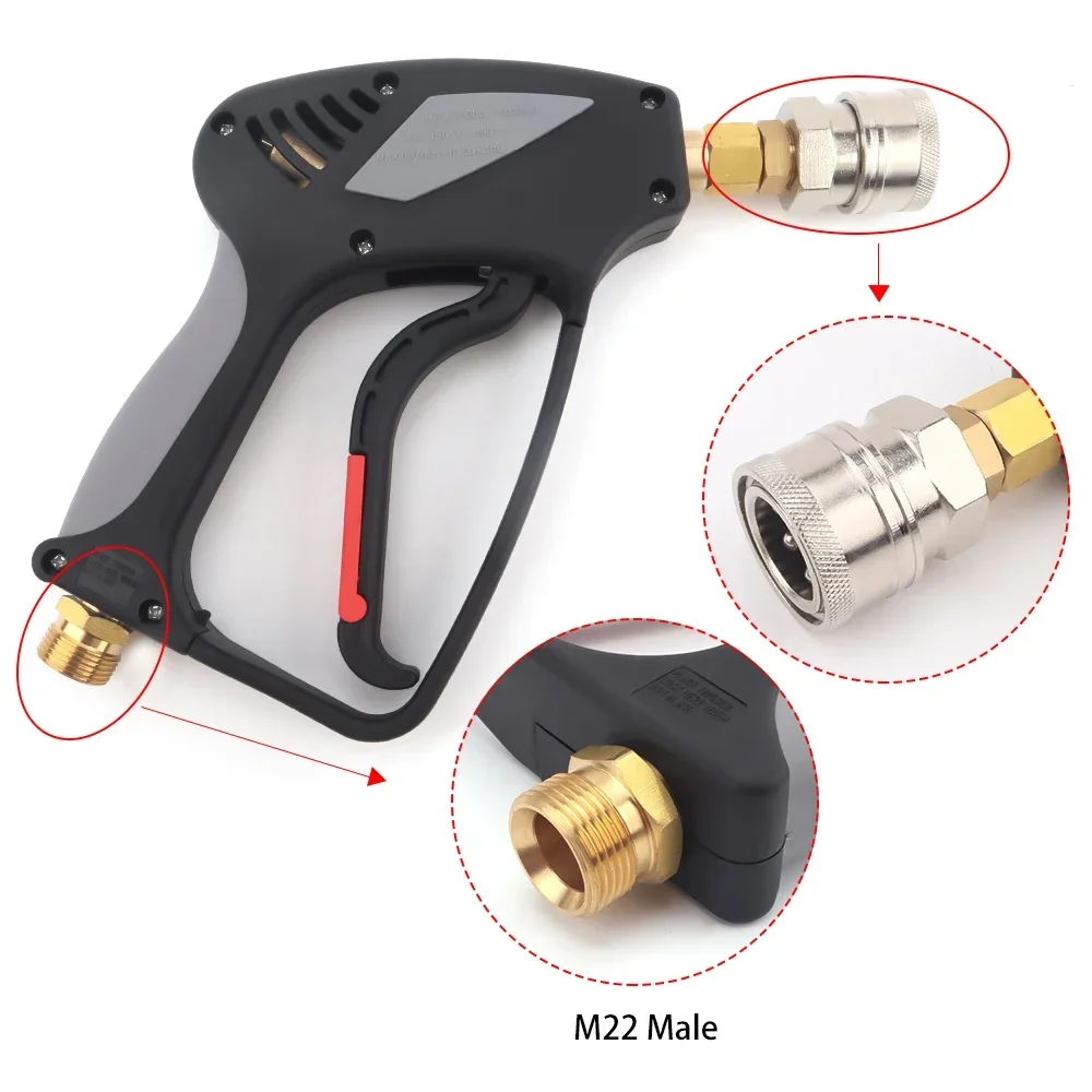 280bar High Pressure Washer Water Cleaning Spray Gun with PA Quick Connector for Professional Pressure Washer/ Car Washer