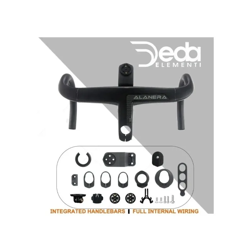 

DEDA ALAENRA carbon fiber road bike handlebar，28.6mm internal wiring integrated handle, with computer bracket&titanium screws