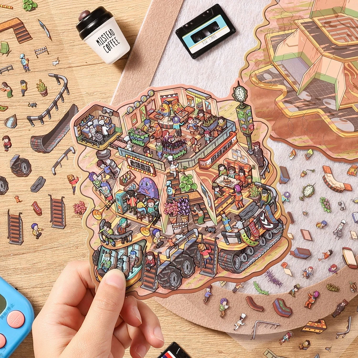 Future Era 3D Scene Building Stickers for Kids Dimensional Decals for Creative Play