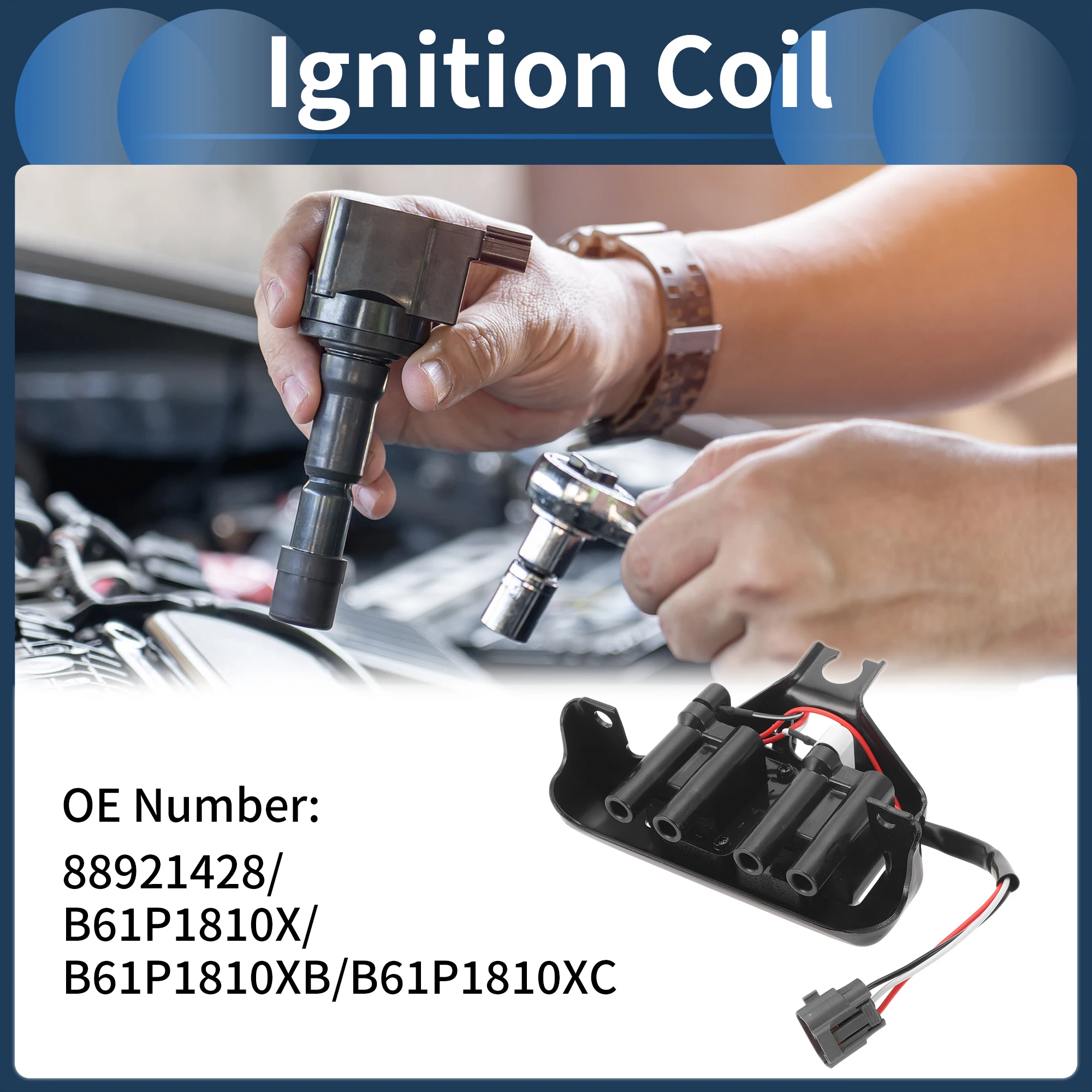

UXCELL Ignition Coil Ignition Coil Pack No.88921428 for Mazda Miata 1990-1993 L4 1.6L