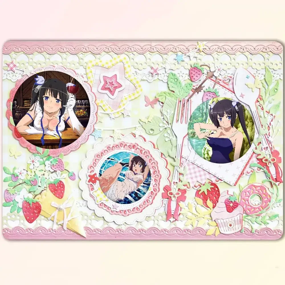 Hestia Dungeon Ni Deai Wo Motomeru No Wa MachigatteIru Darou Ka شارات أنيمي شارة ليزر مستديرة بروش ظهره اكسسوارات التلبيب #4