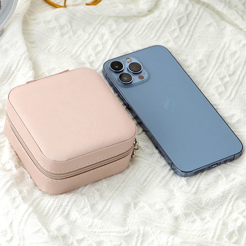 Elegant Leather Jewelry Organizer Box for Women Necklace Ring Earring Storage Travel Display For Case with Velvet Lining