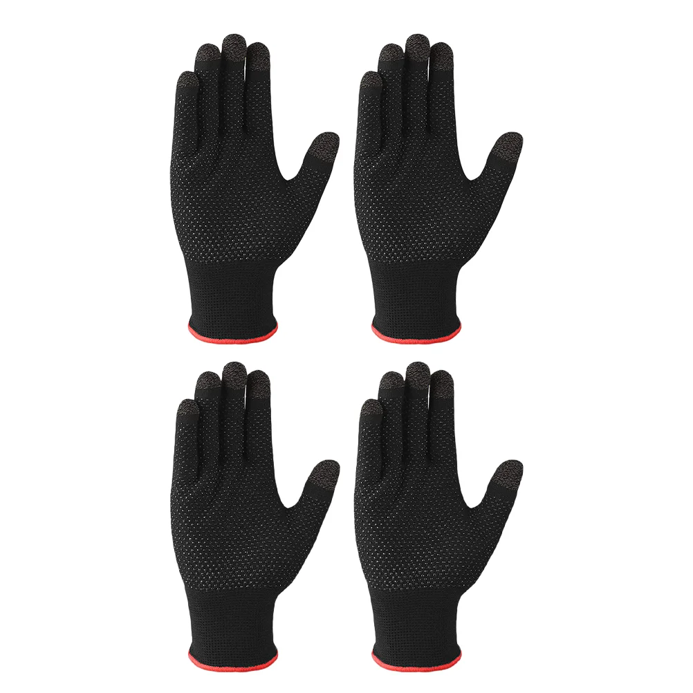 

2 Pairs Five Finger Touch Screen Gloves Touchscreen Men's Ski Mens Women's Washable Winter