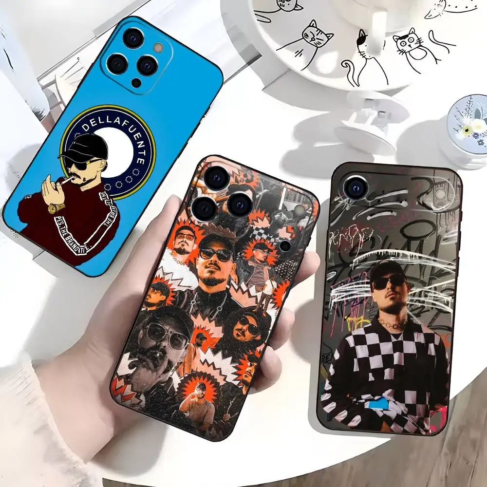 

D-Dellafuente FC Phone Case For iPhone 17,16,15,14,13,12,11 Plus,Pro Max,XS,Soft Silicone Black Cover