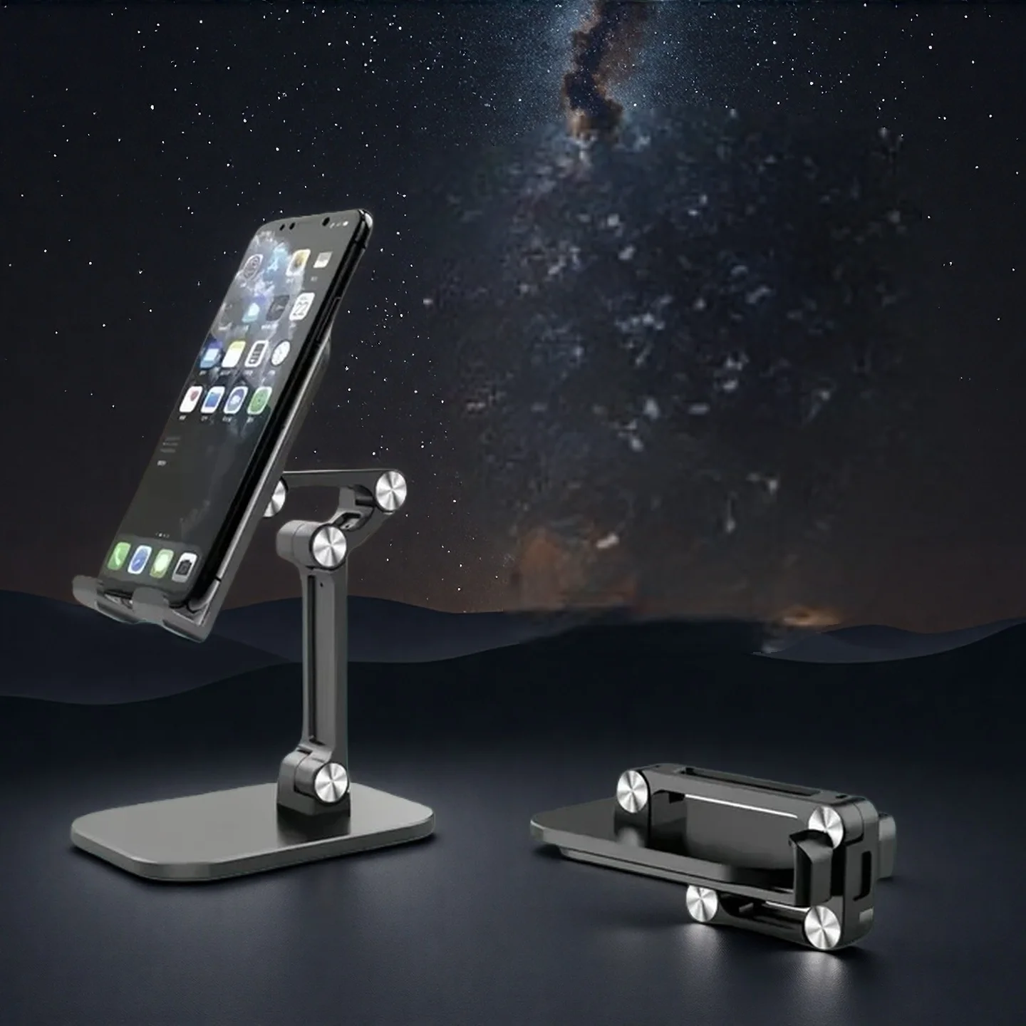 X2 Three Sections Foldable Desk Mobile Phone Holder For iPhone iPad Tablet Flexible Table Desktop Adjustable Cell Smart