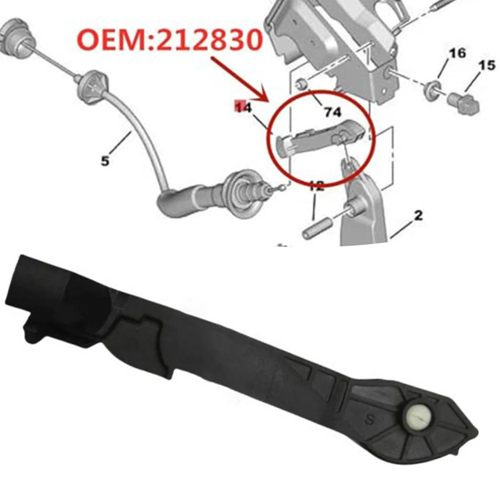 Clutch Pedal Cable Link Clip 212830 for For 206 For 206 CC For 206 SW For 206+ 1998-2013 Plastic Black Direct Fit Part