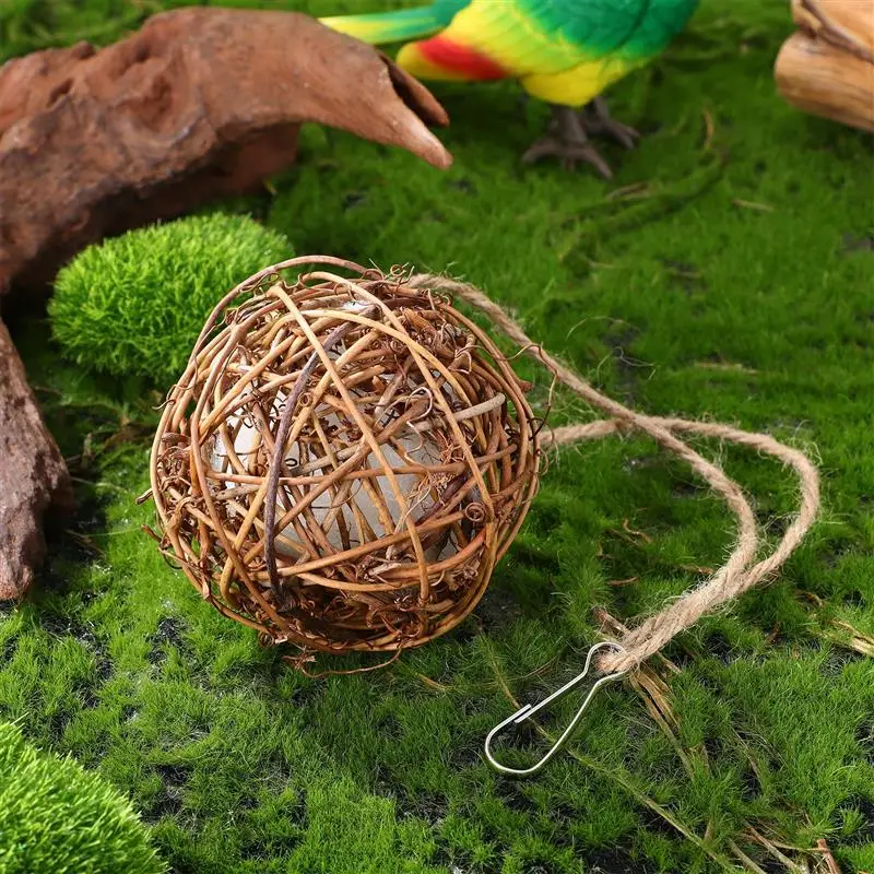 2pcs Bird Nest Material Ball Material Multipurpose Handmade Rattan Bird Shredder Toy Natural Hummingbird House Garden NEW