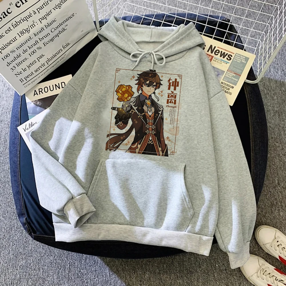 Hoodies Genshin Impact para mulheres, blusa manga comprida, moletons góticos, roupas gráficas