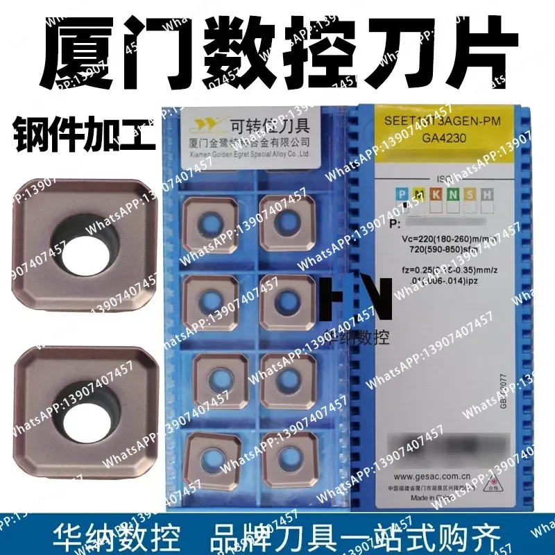 10pcs  Genuine Xiamen Original Milling Insert SEET13T3AGEN-PM GA4230 Processing Stainless Steel