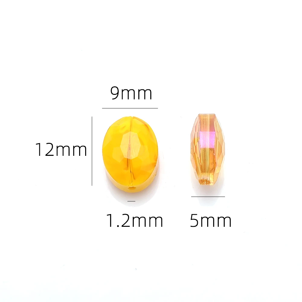 9X12MM Eye Pendant Color Series Contrast Electroplated Porcelain Jade Mixed Color Handmade Jewelry DIY Accessories Glass Beads